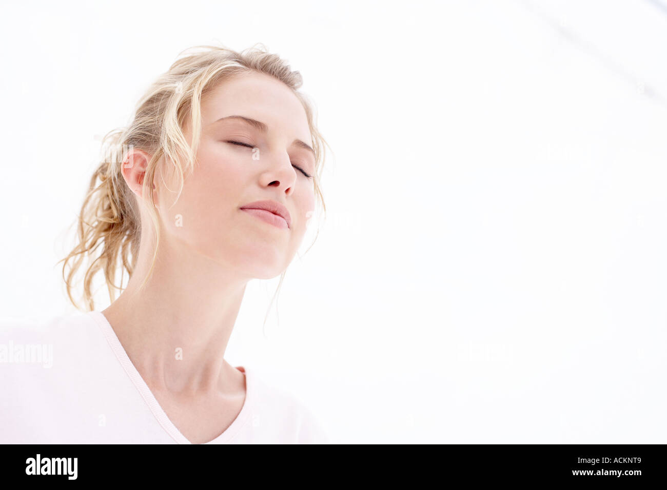 Woman eyes closed hi-res stock photography and images - Alamy