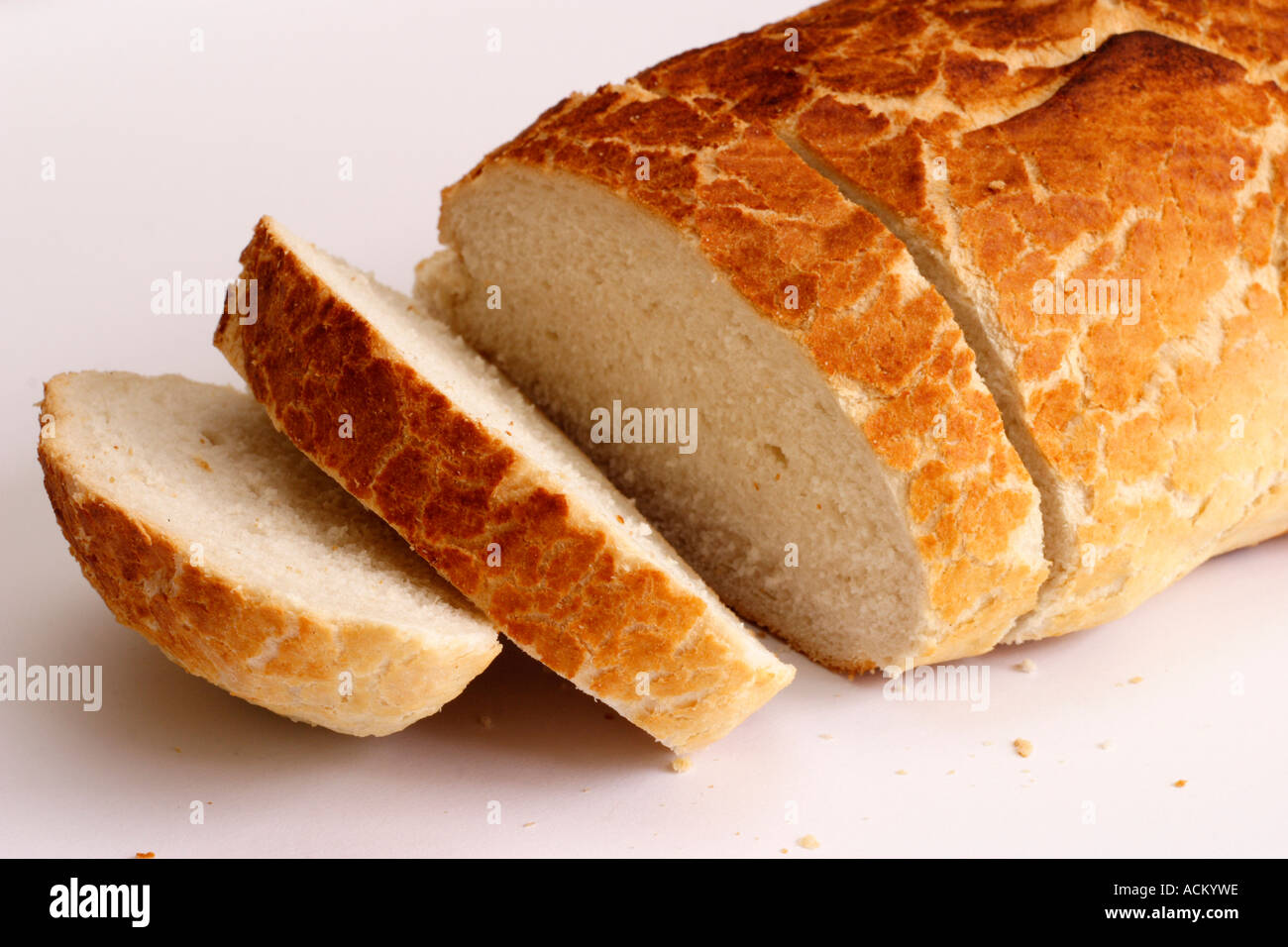 Sliced tiger loaf bread on a white background Stock Photo 7533533 Alamy