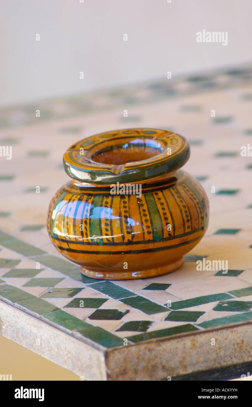 Moroccan ceramic ashtray.