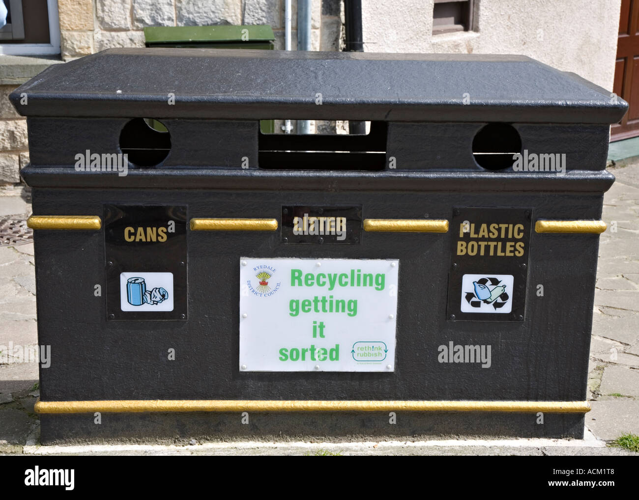 Sorting Litter Bin in Ryedale Yorkshire UK Stock Photo Alamy