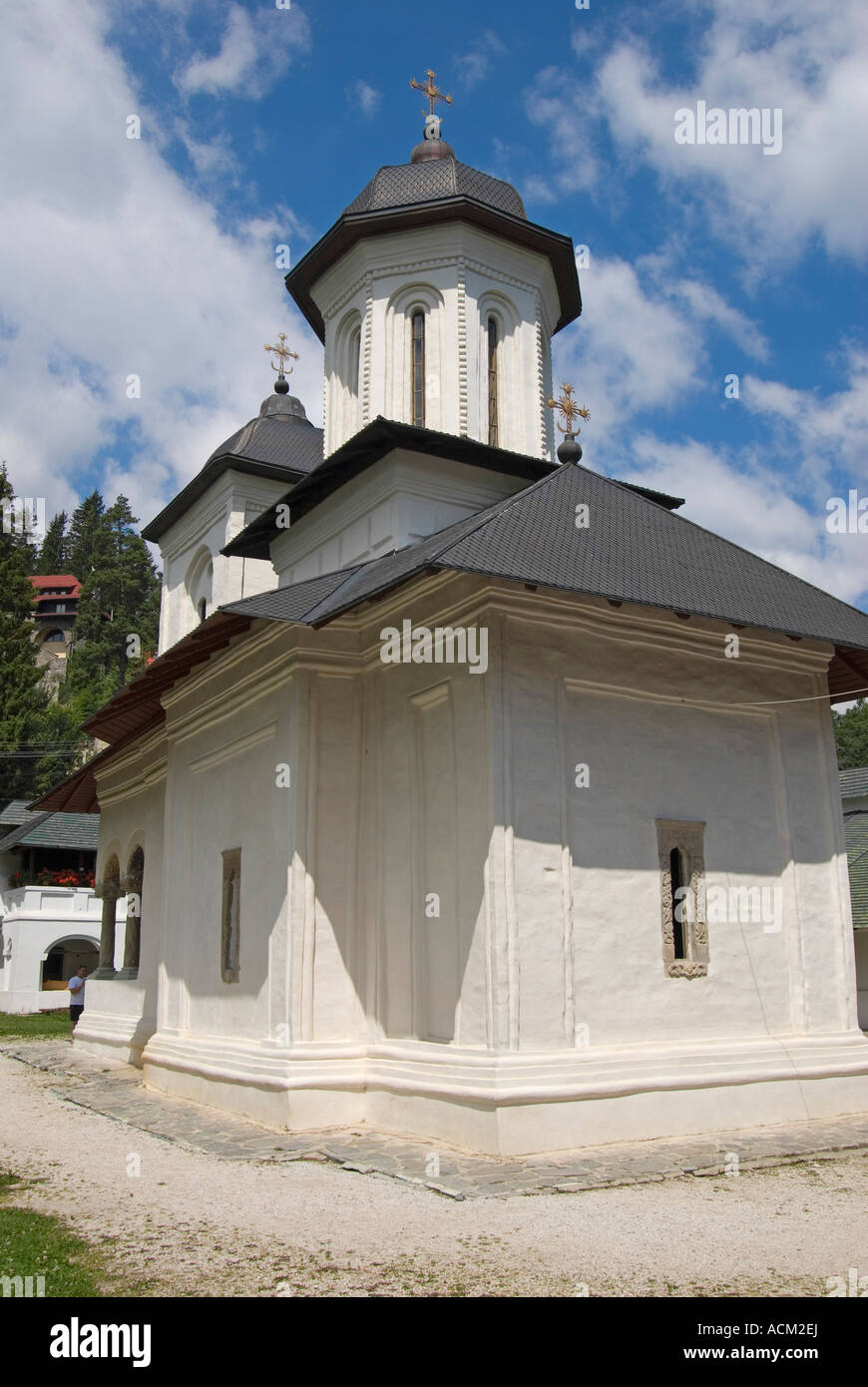 Sinaia, Transylvania, Romania. Sinaia Monastery Biserica Veche / Old Church (1695) Stock Photo