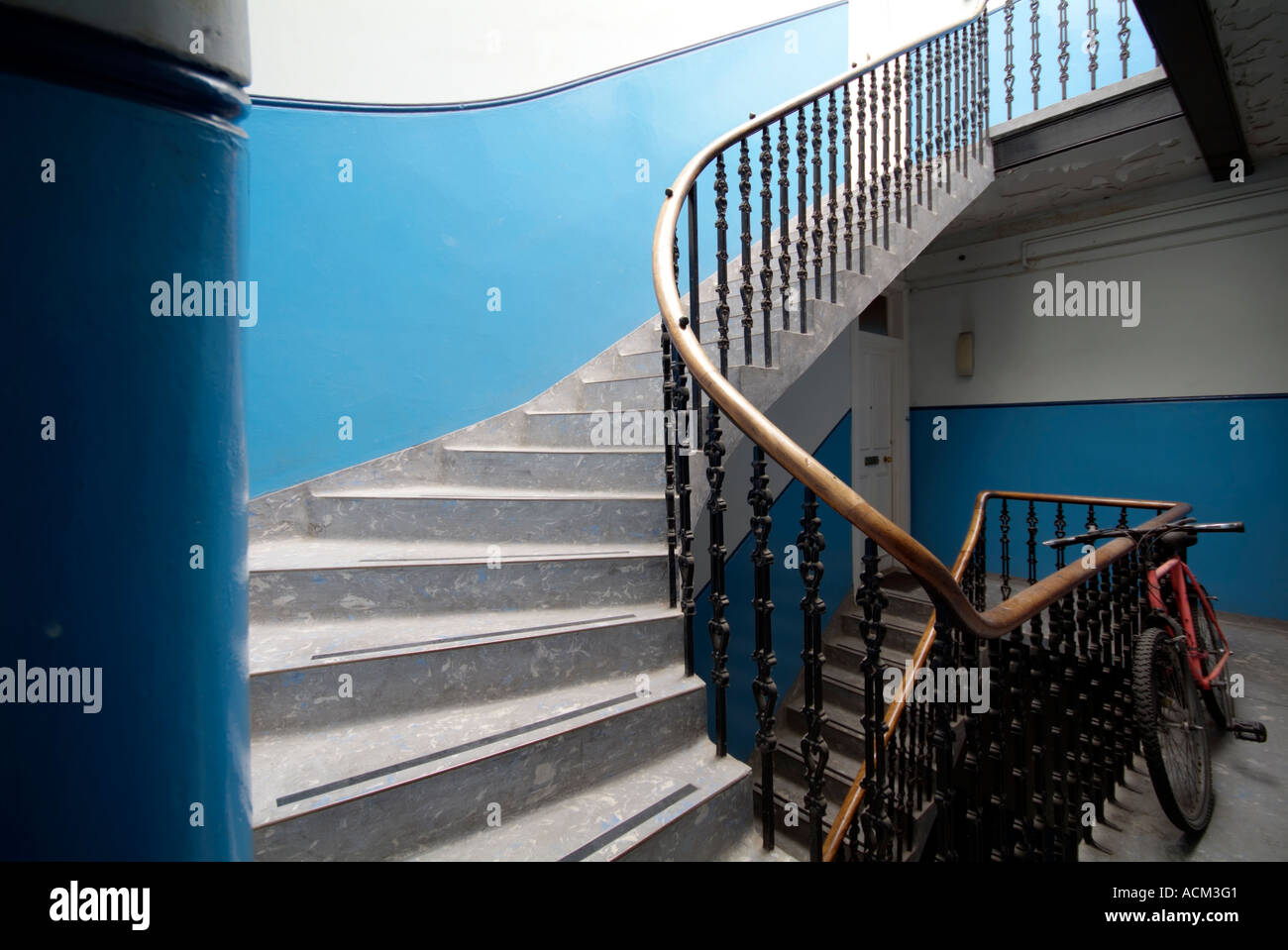 Edinburgh tenement stairwell Stock Photo Alamy