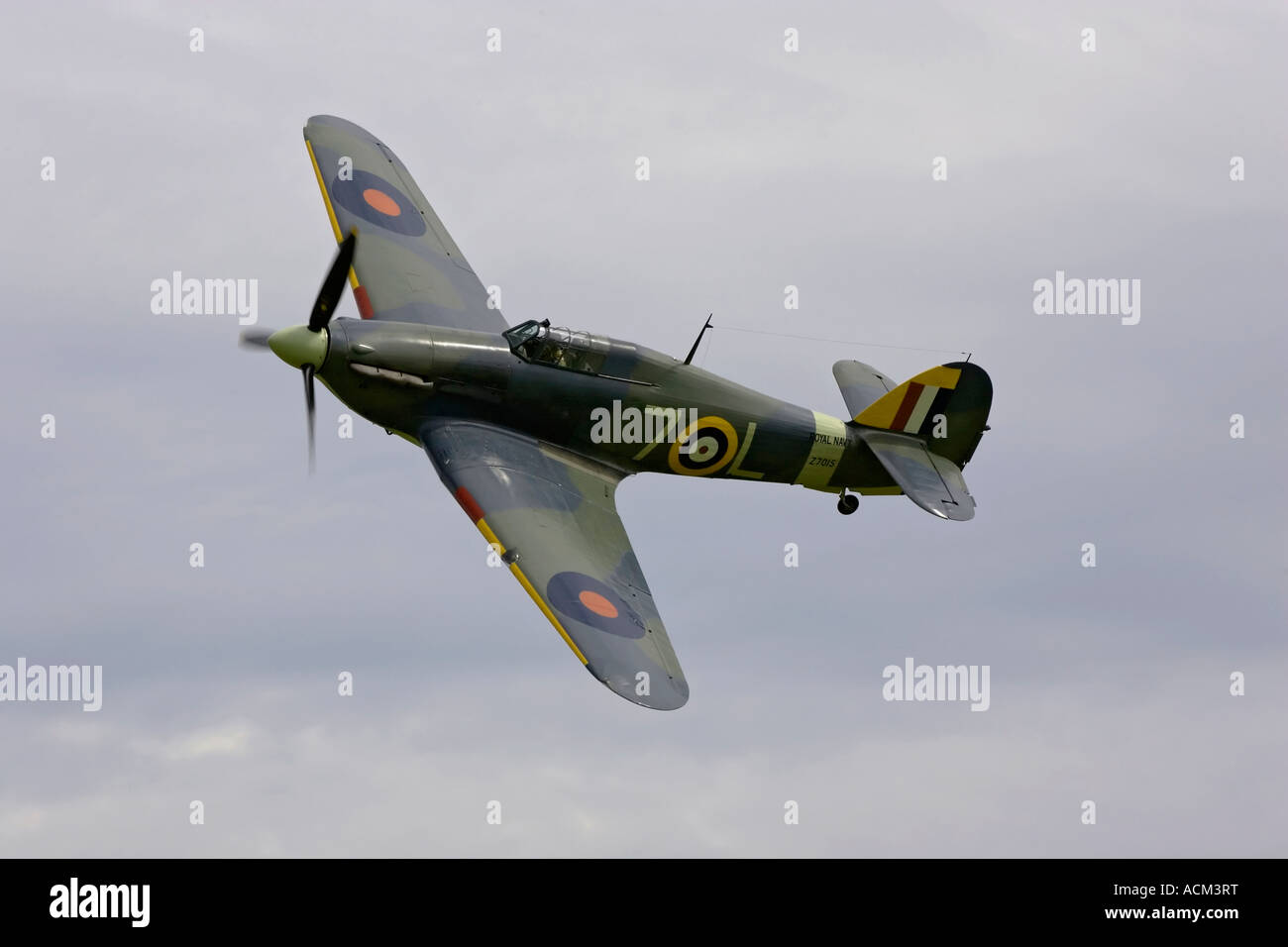 A Hawker Hurricane Sea Hurricane of the shuttleworth collection going through its paces Stock Photo