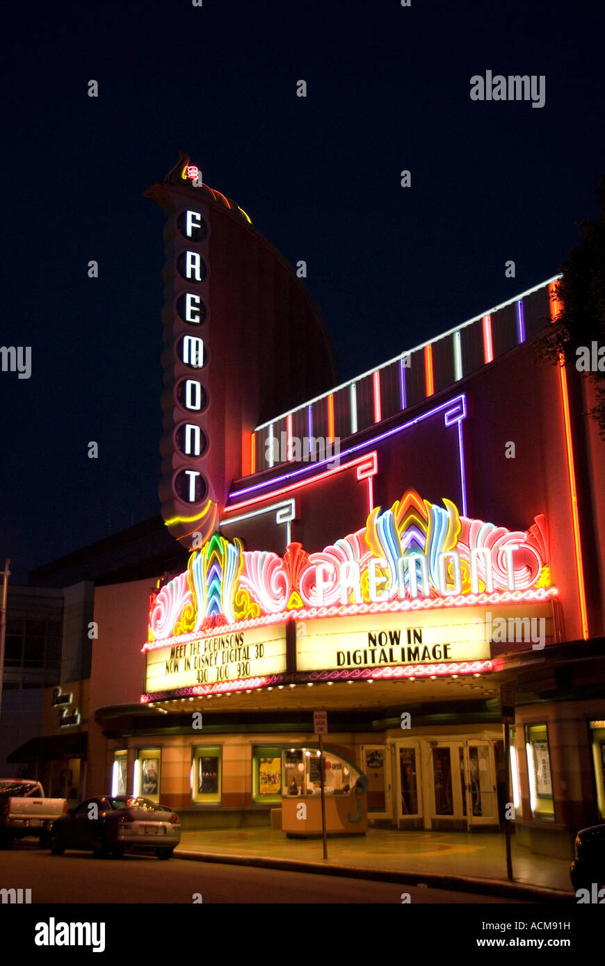 Art Deco Fremont Theater in downtown San Luis Obispo, California Stock