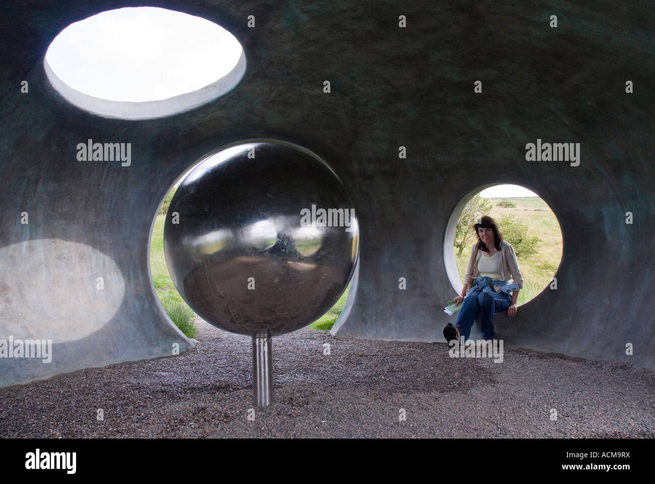 Inside the Pendle Atom Panopticon, Wycoller Stock Photo - Alamy