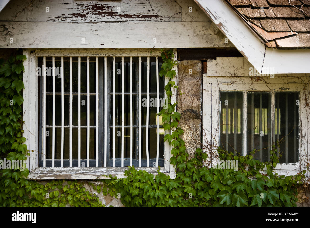 Iron bars on a window Stock Photo Alamy