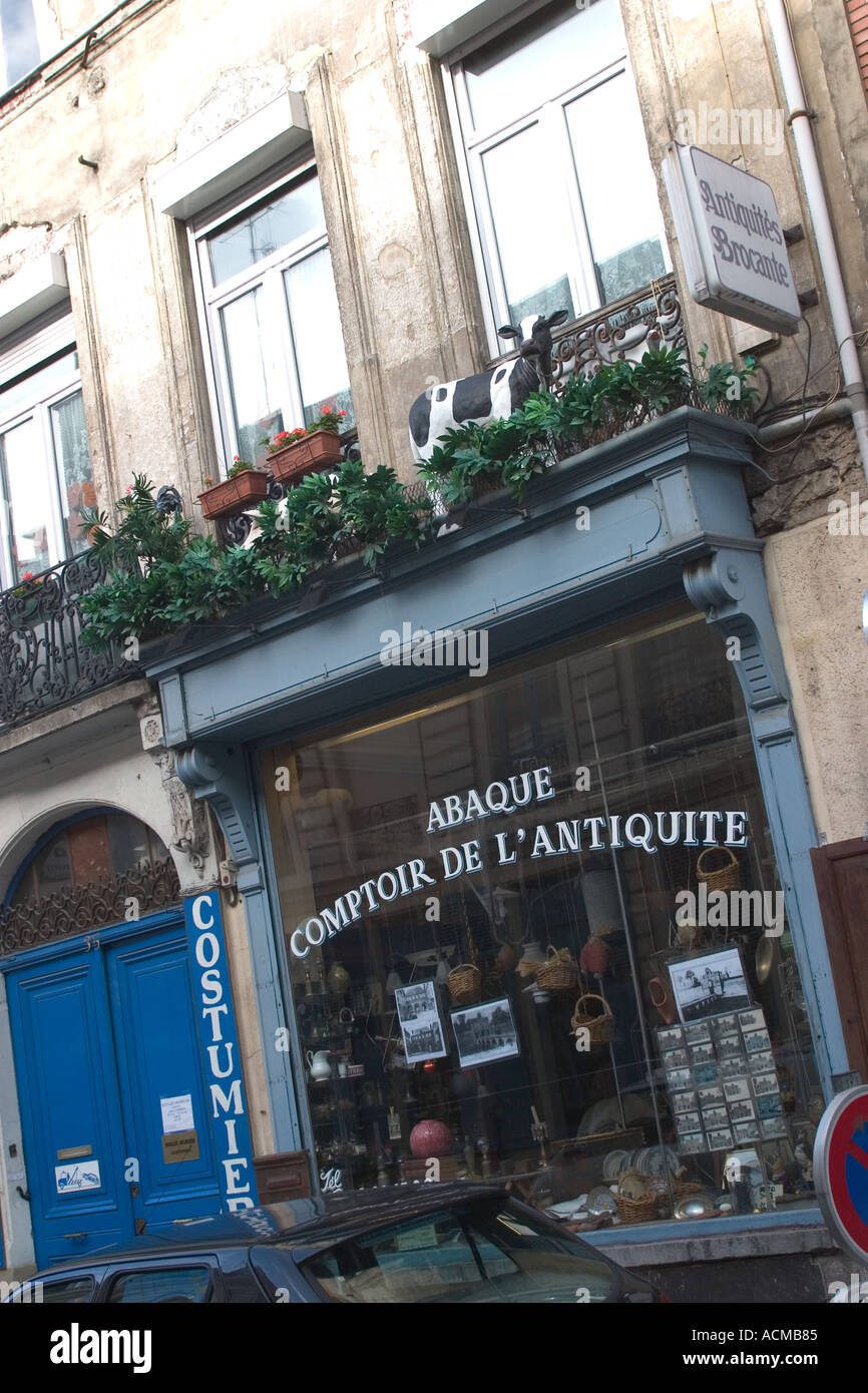 Old buildings and shops in Lille France Stock Photo Alamy