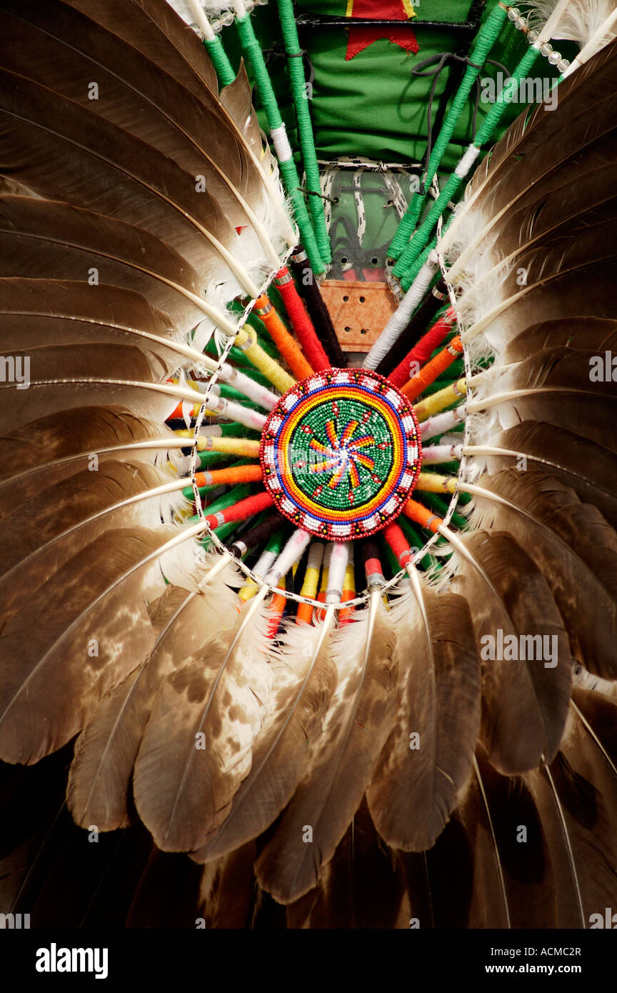 native american dancers at the annual O Odham Tash Powwow in Casa Grande Arizona Stock Photo