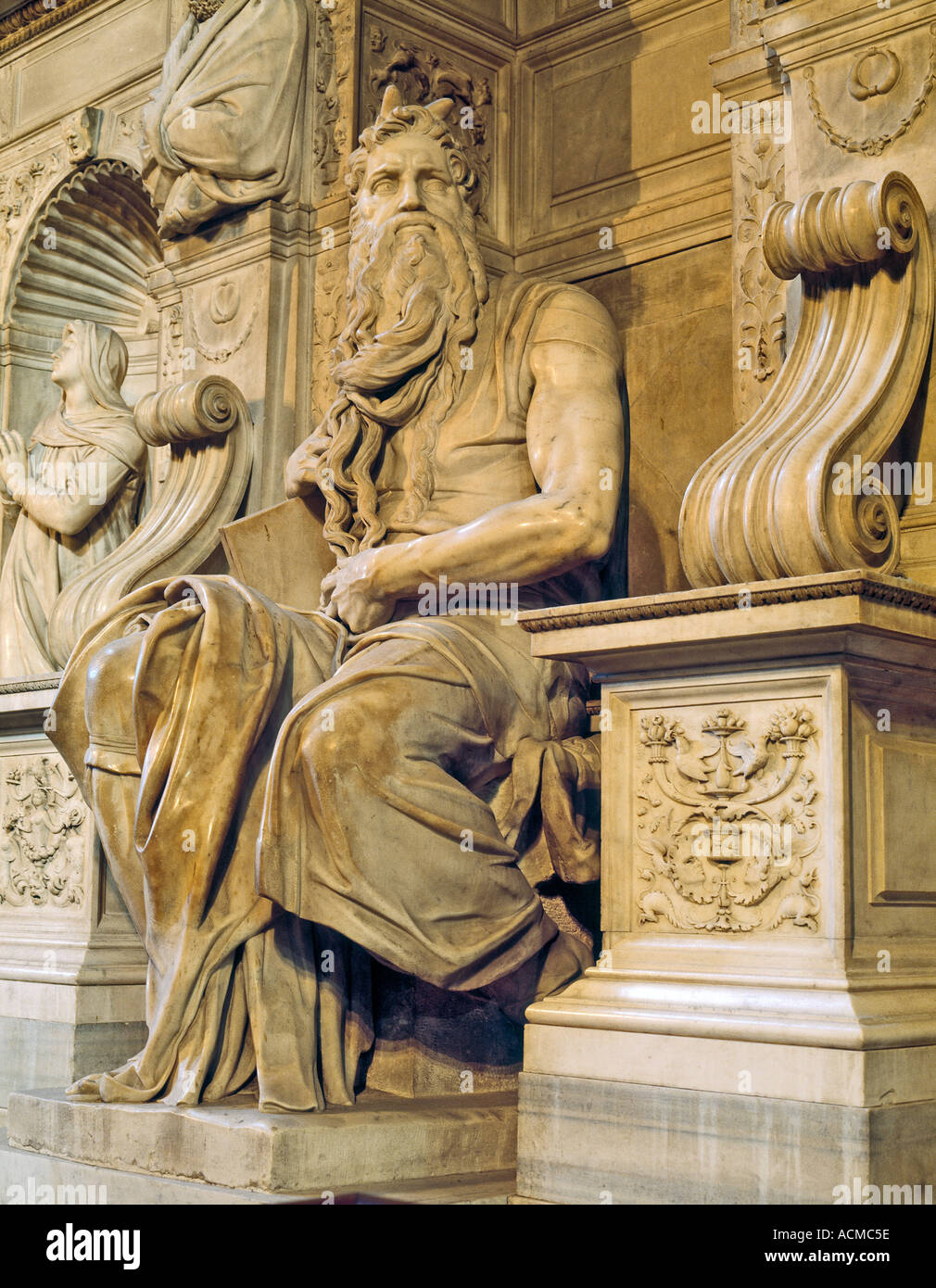 Rome Italy Statue of Moses Receiving Ten Commandments by Michelangelo