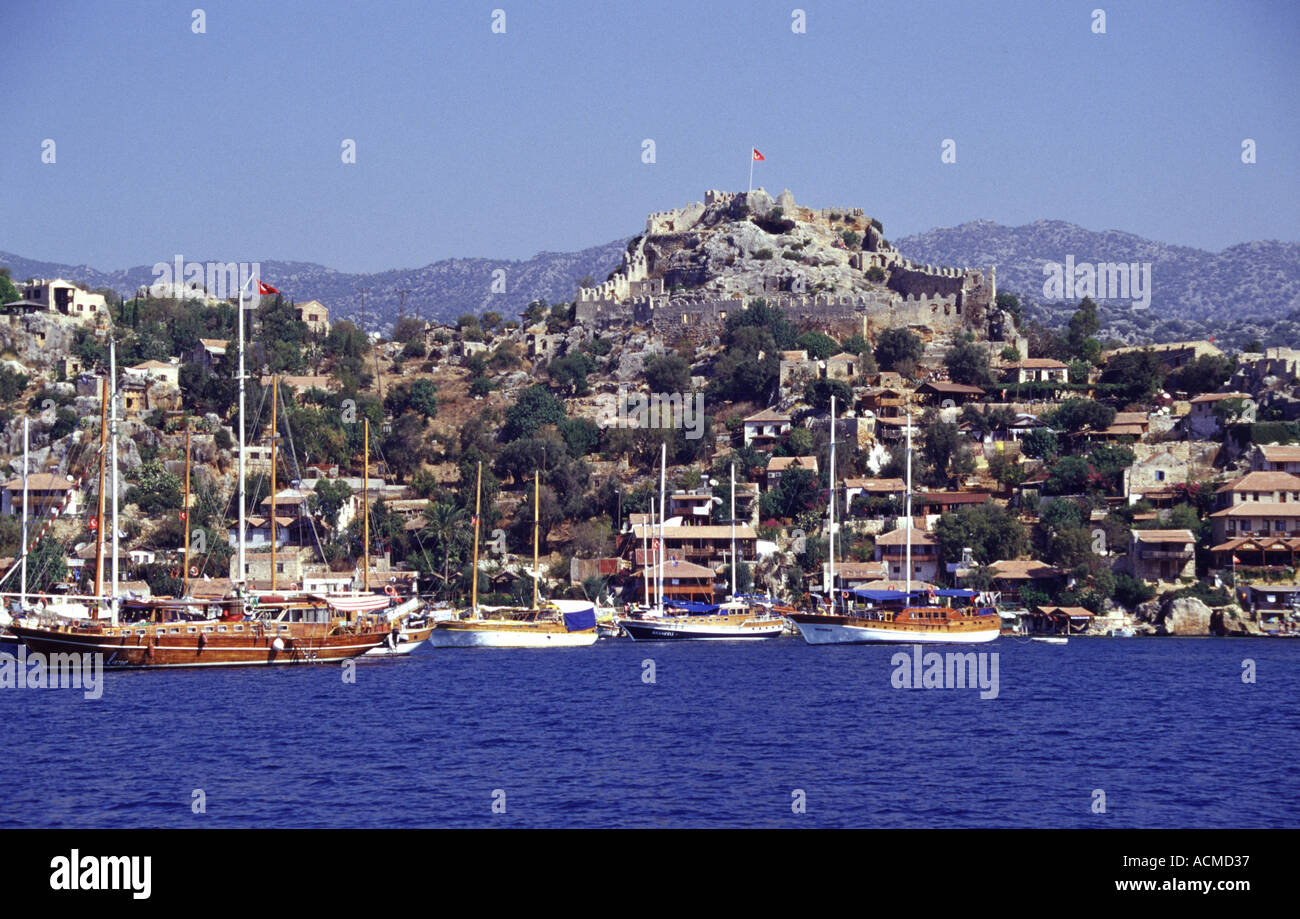 Simena Simena Castle at Kekova Turkey Stock Photo - Alamy