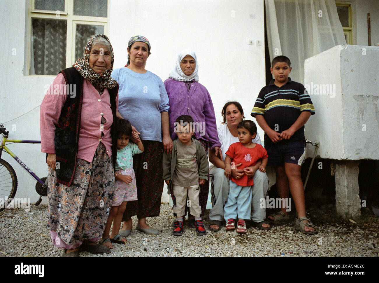 Different generations of a Turkish family Stock Photo 