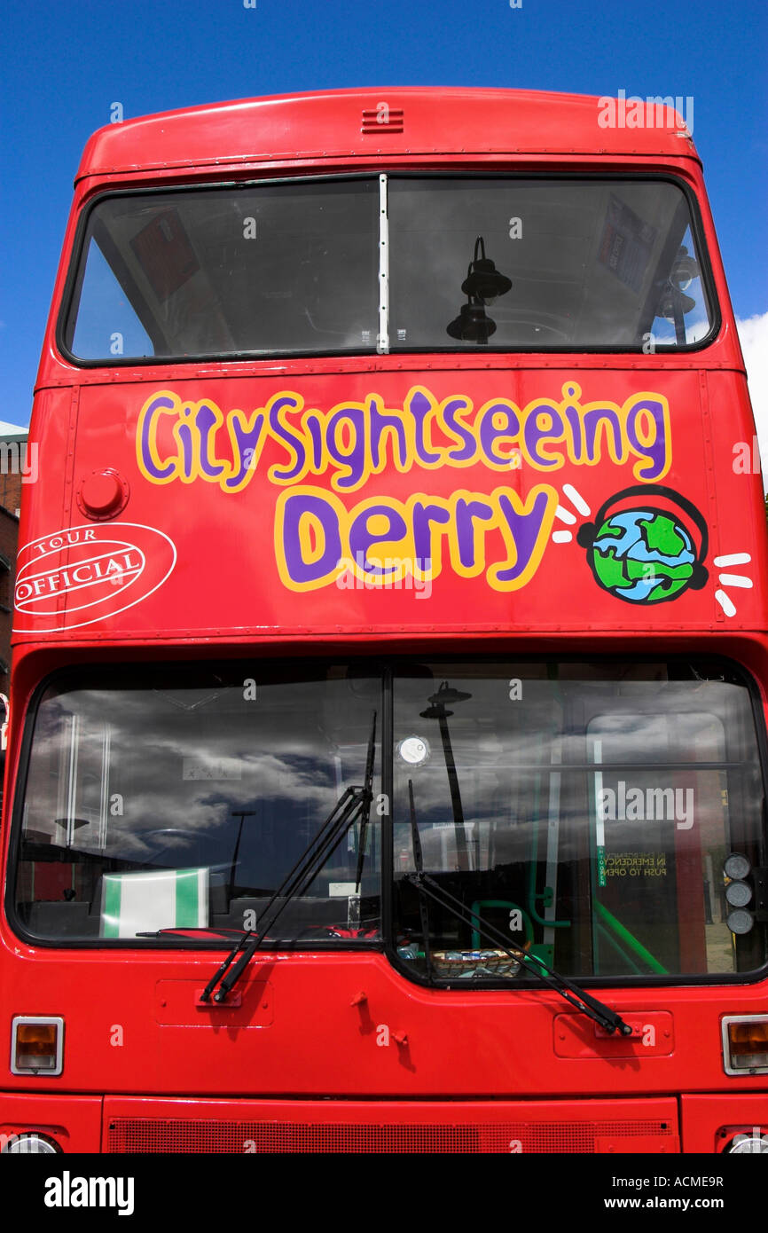 Derry Sightseeing bus Front of a City sightseeing bus Derry Co