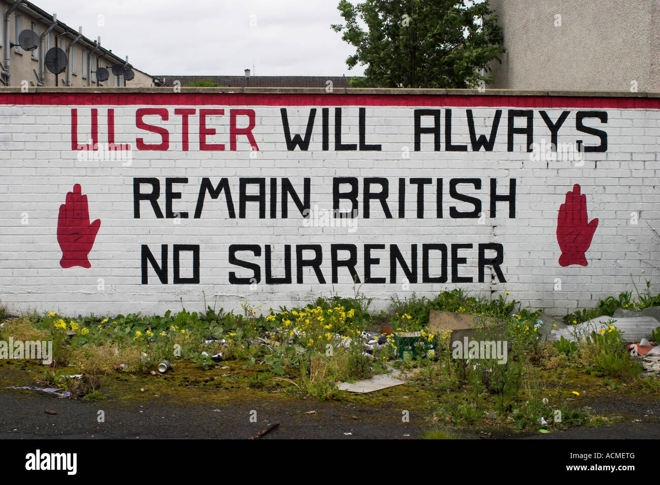 Mural Shankill Parade off Shankill Road Belfast County Antrim Northern Ireland Stock Photo