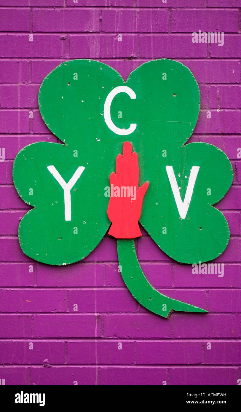 YCV Emblem Emblem for YCV Young Citizen Volunteers Northumberland Street off Shankill Road Belfast Stock Photo