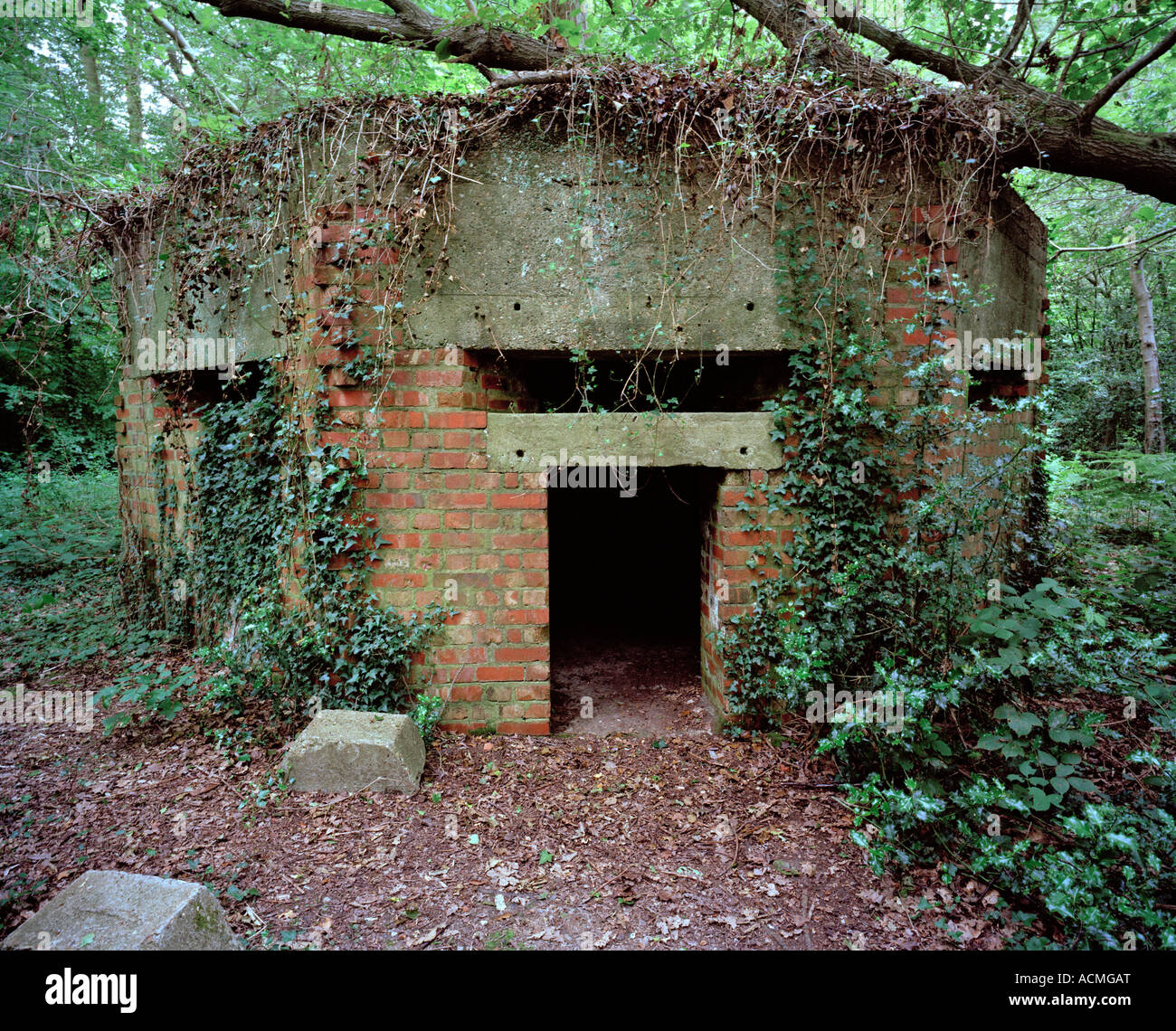 Outside of a world war two Pill box, RAF Biggin Hill, Kent, England, UK