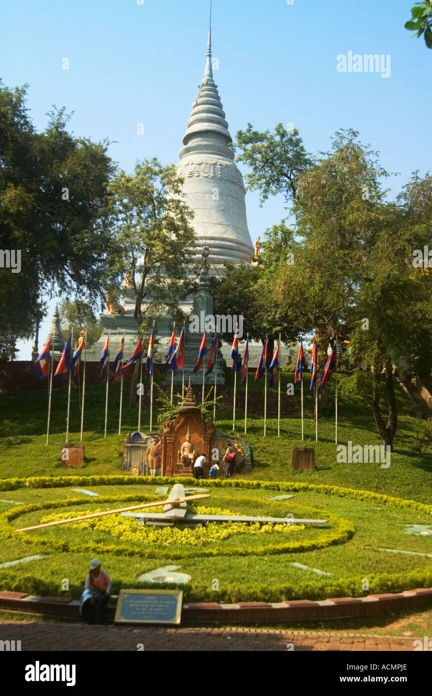 Sun dial in Cambodia Stock Photo Alamy