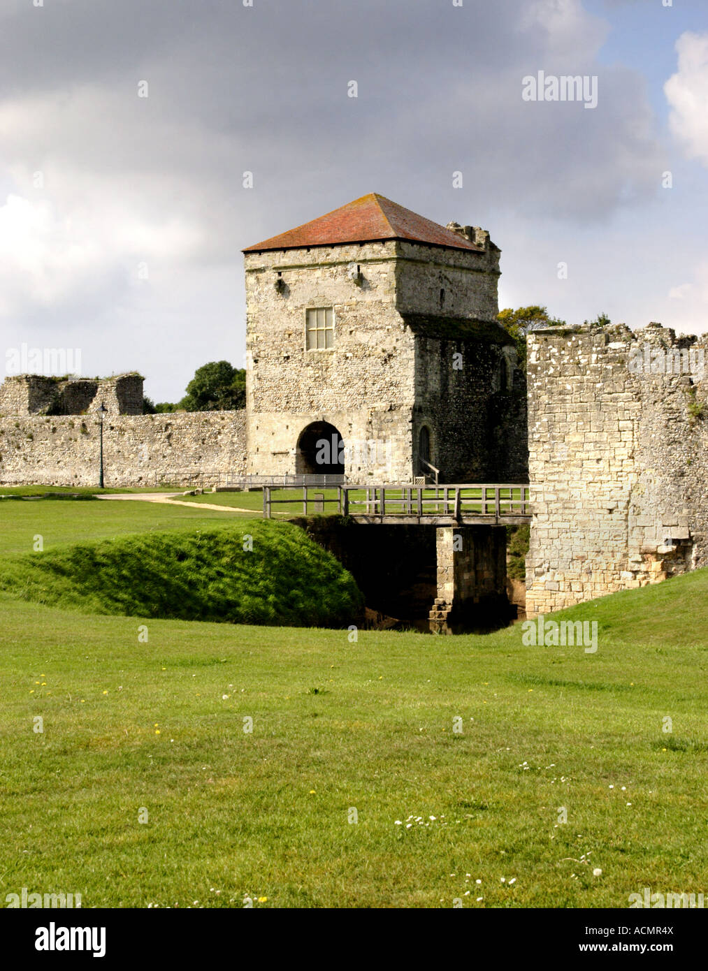 Portchester Castle Gatehouse, Portchester, Hampshire, England Stock
