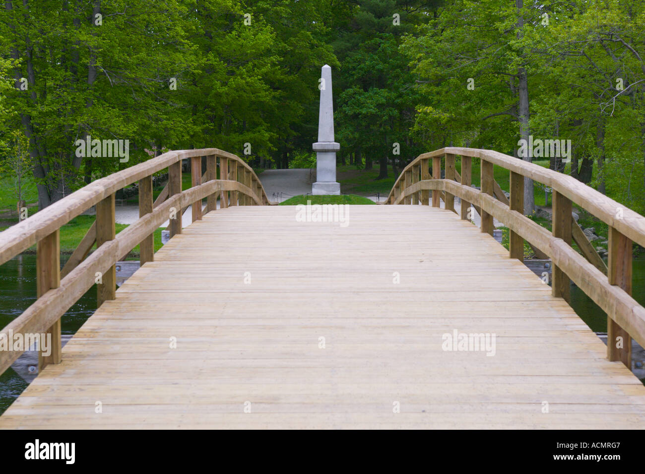 Old North Bridge Minuteman National Park Concord Massachusetts Stock