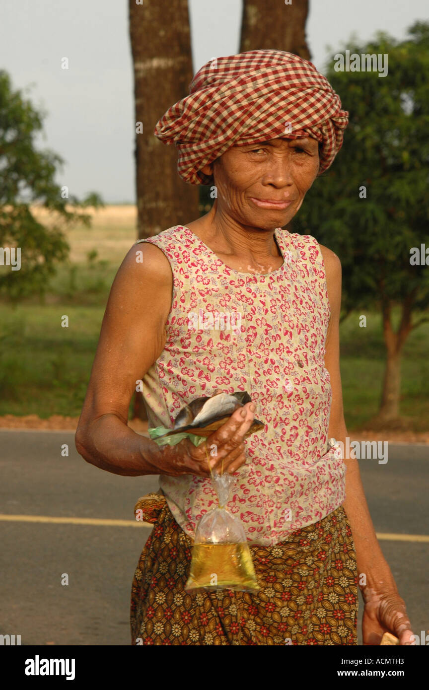 An elderly Cambodian woman Stock Photo