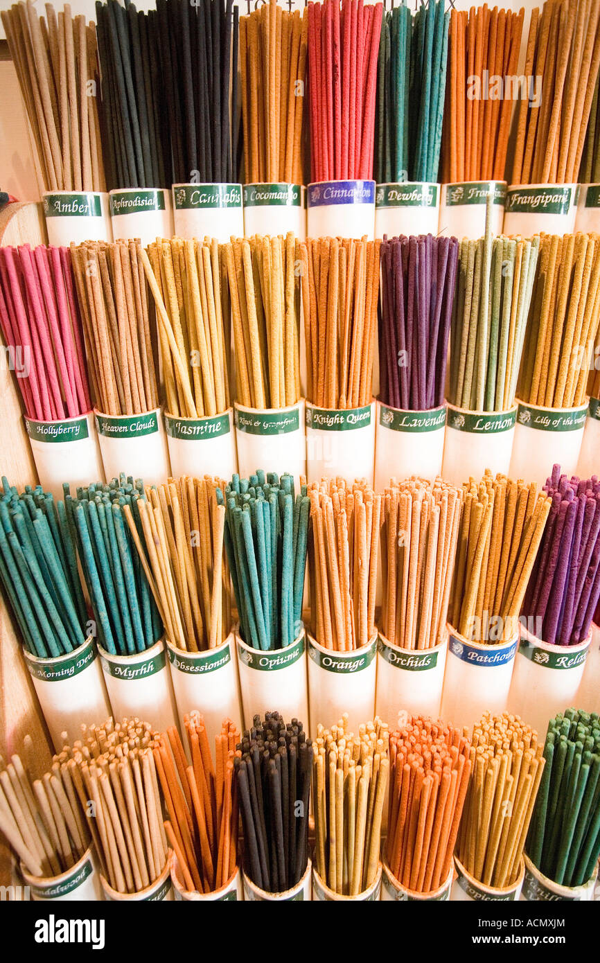 Incense Sticks on Display Stock Photo