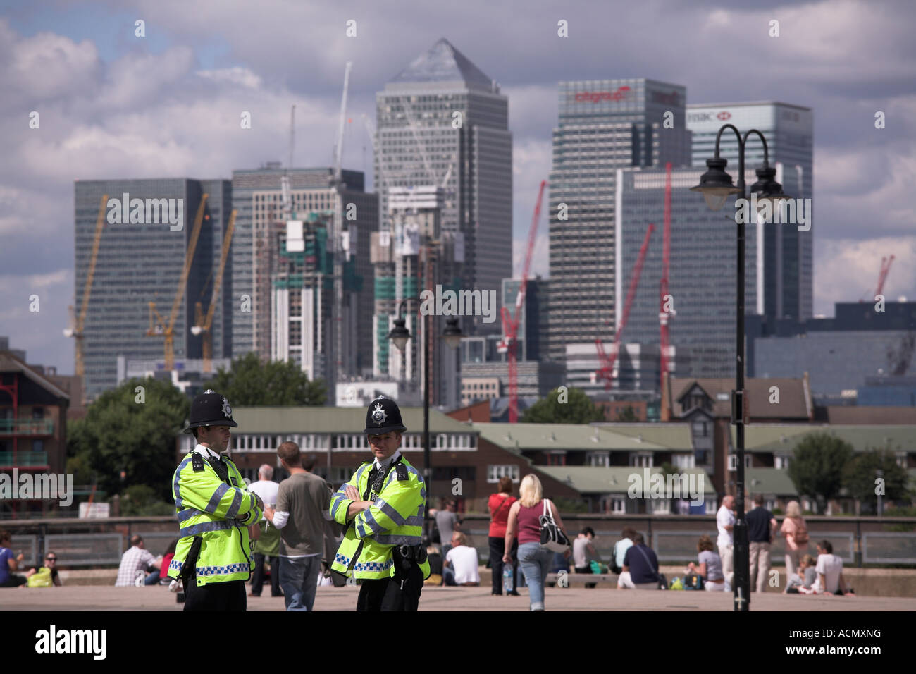 High Visability Police Patrol Greenwich London Stock Photo