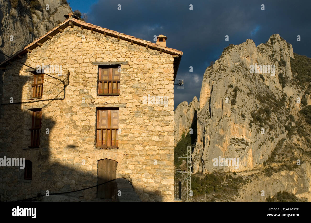 House in Abella de la Conca Stock Photo Alamy