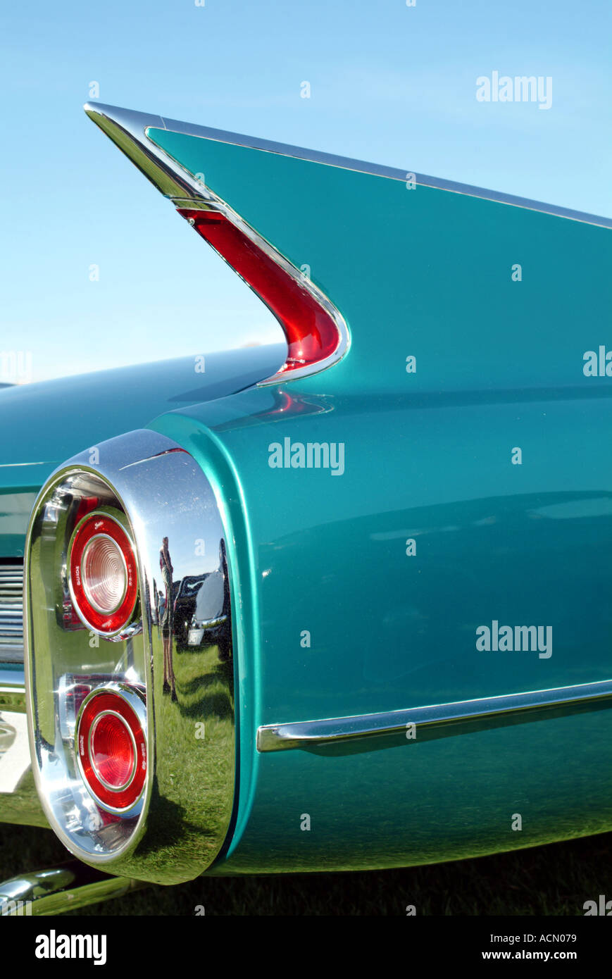 Cadillac car rear fins Stock Photo Alamy