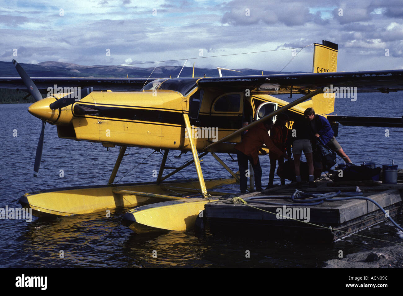 Float plane Normal Wells Mackenzie River NWT Canada Stock Photo Alamy