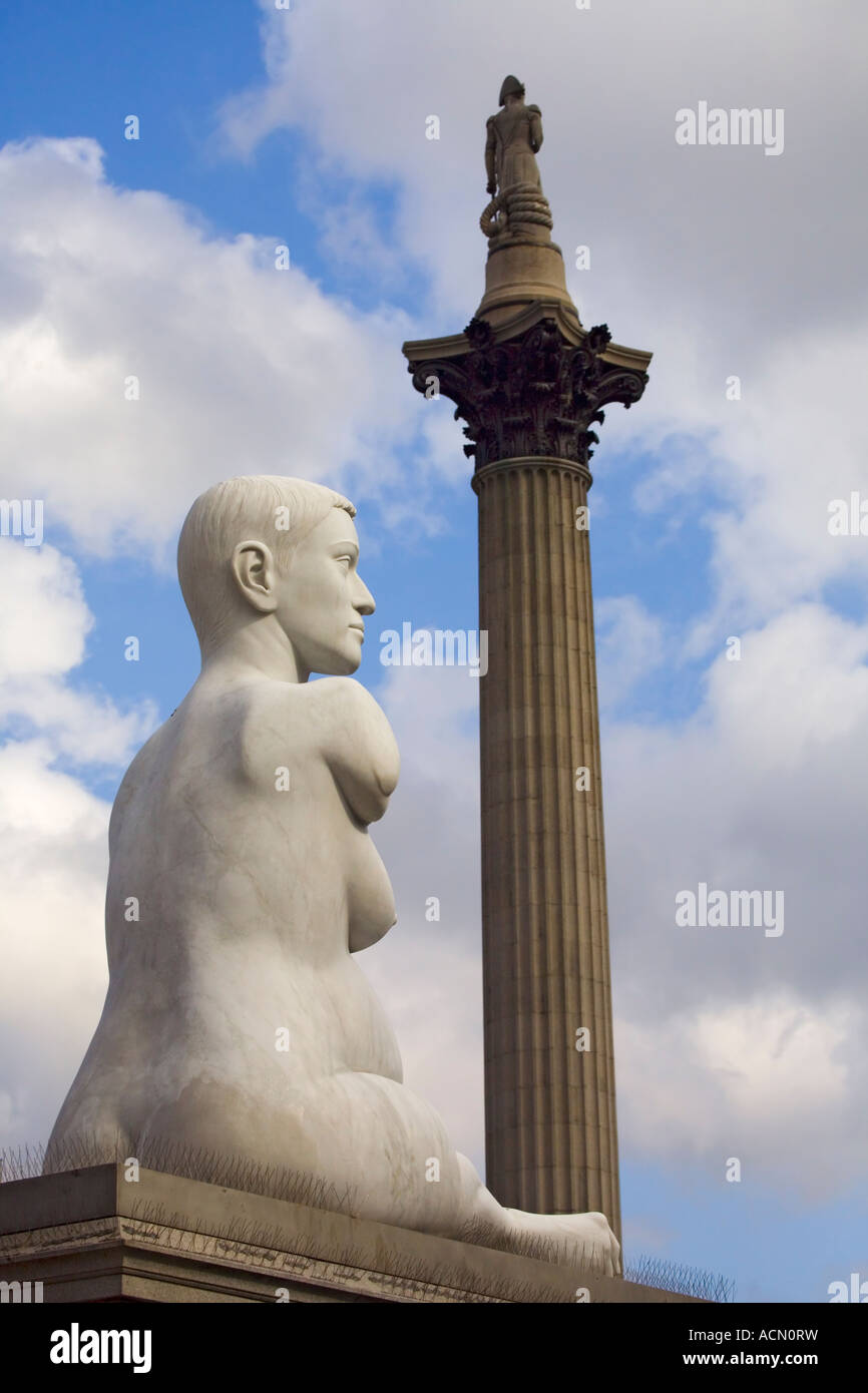 Sculptures of Alison Lapper and Nelson Stock Photo - Alamy