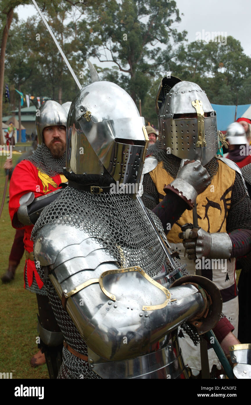 Knight in shining armor ready for battle tournament joust dsc 1366 Stock Photo