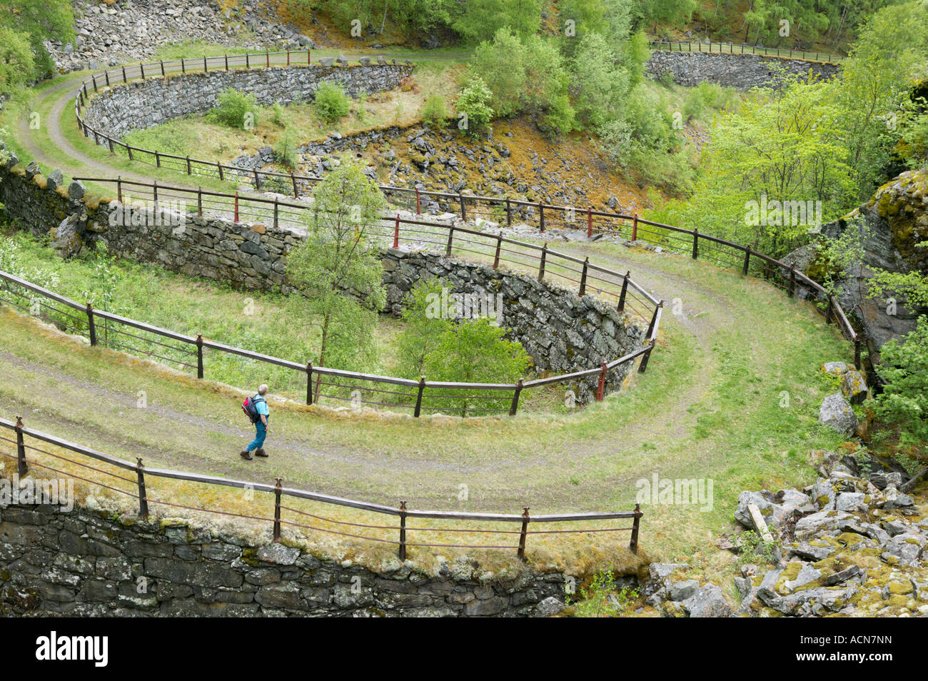 The historic Vindhellavegen road between Borgund and Husum, Laerdal