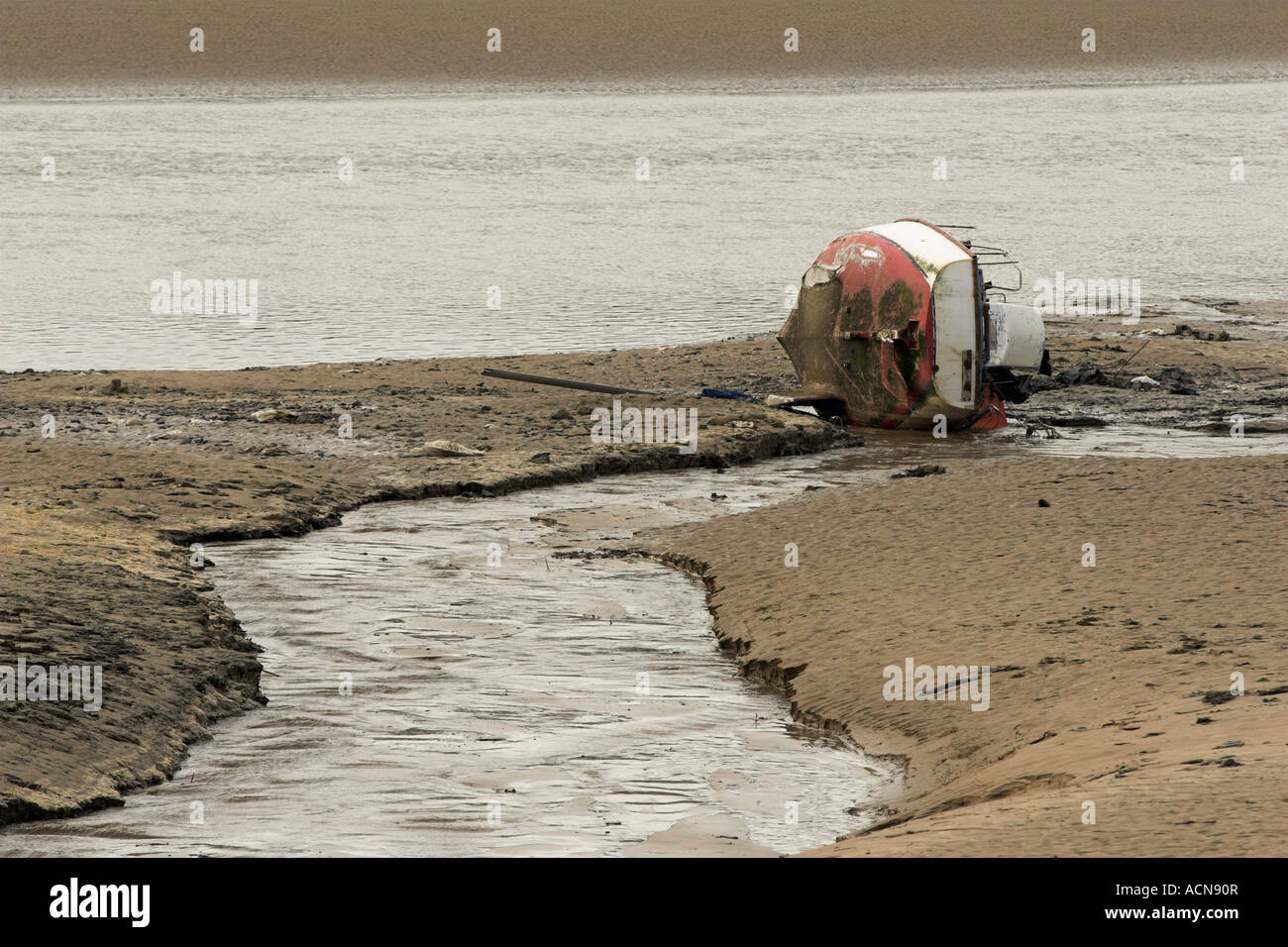 Ship wrecked yacht Stock Photo