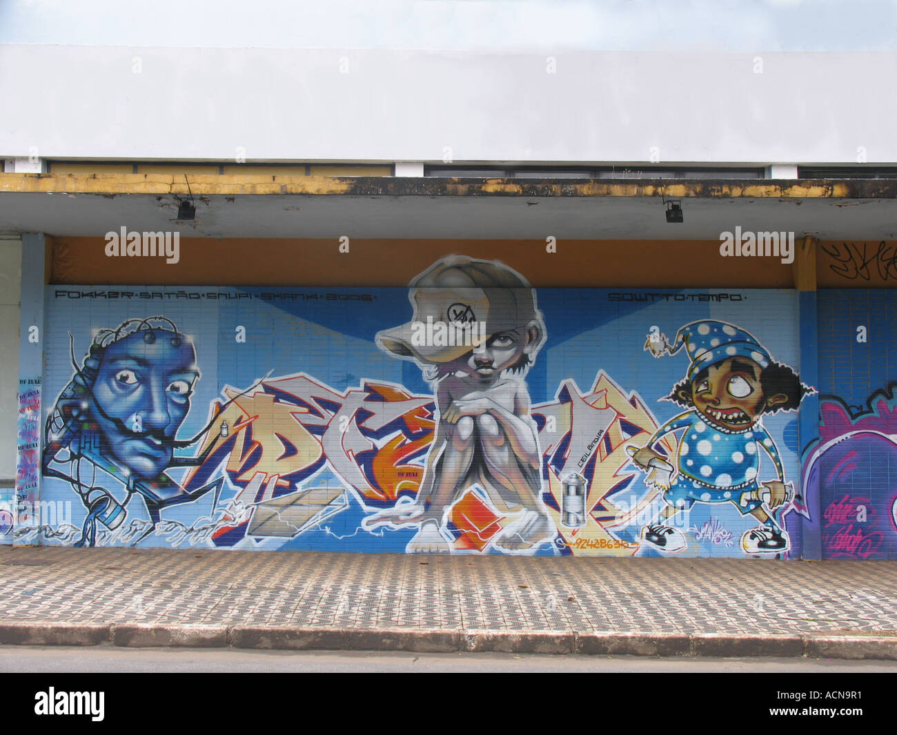 Graffitis in the streets of- Brasilia-BRAZIL Stock Photo