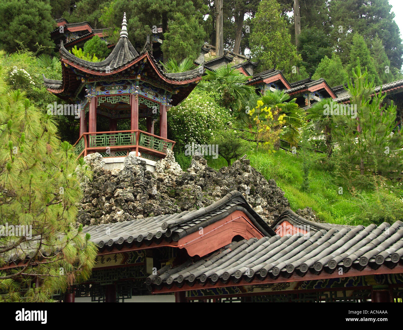 Mu Fu Mansion Dayan Lijiang Yunnan China Stock Photo