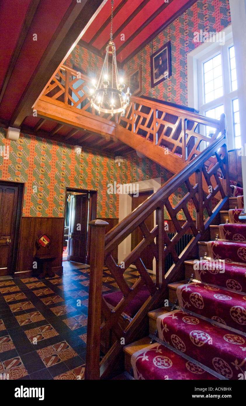 The staircase in the hall of the Grange, Ramsgate, home of the famous Victorian architect A. W