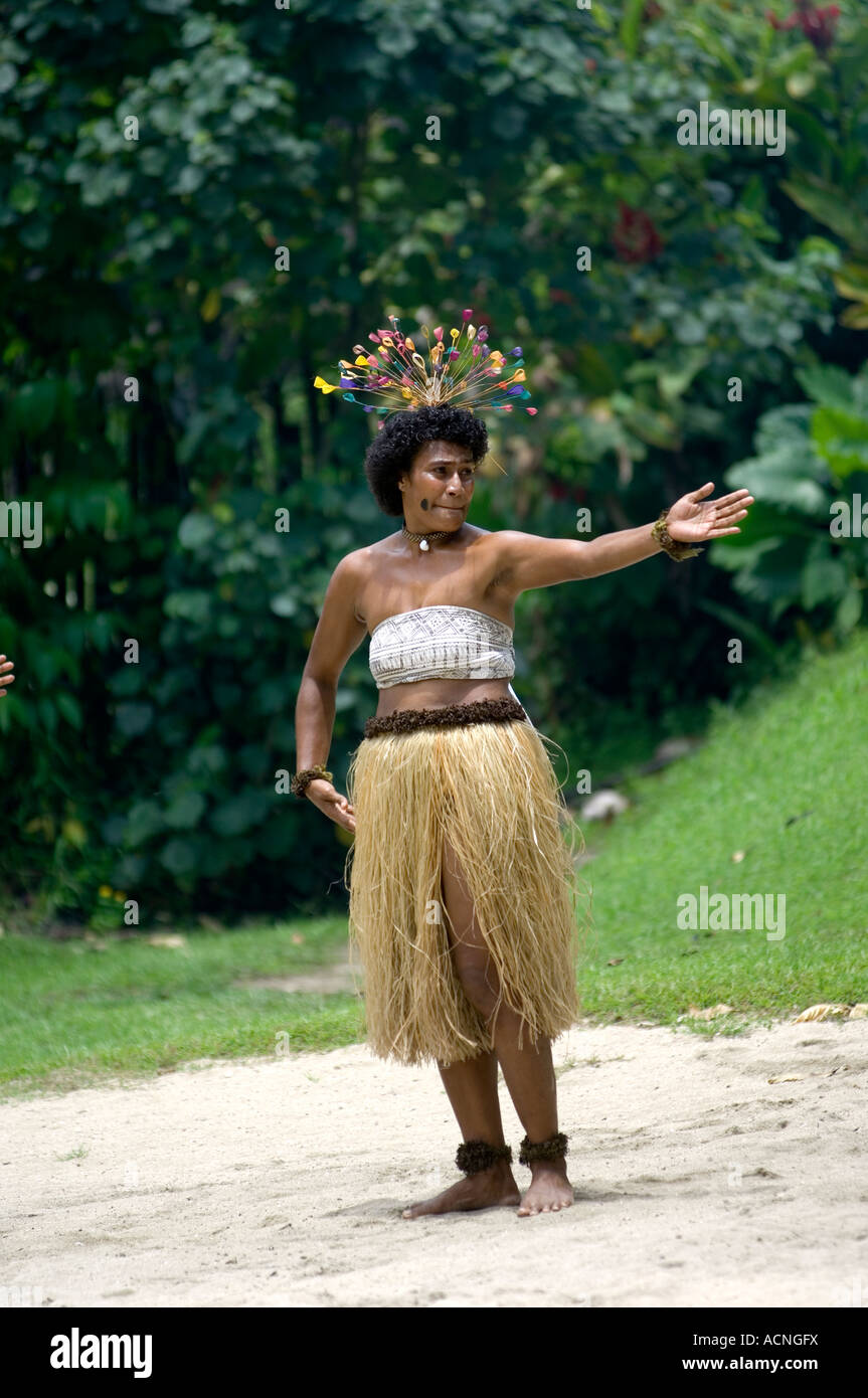 Viti Levu Island Fiji melanesia south pacific traditional native female ...