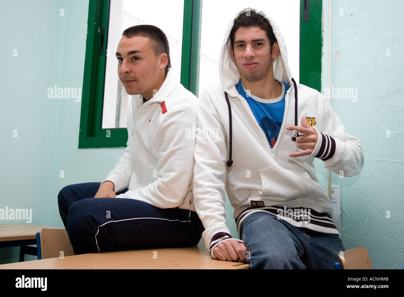 Spanish students in casual wear Stock Photo Alamy