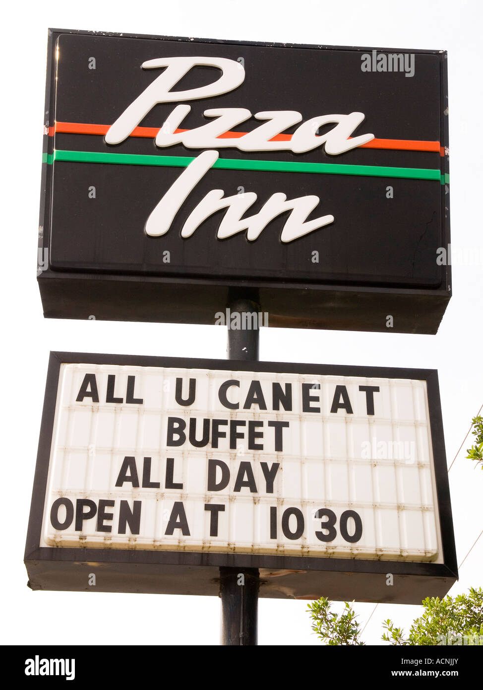PIzza Inn Restaurant All U Can Eat Buffet Sign USA Stock Photo Alamy