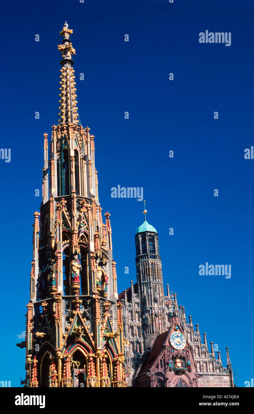 Beautiful fountain / Nuremberg Stock Photo Alamy