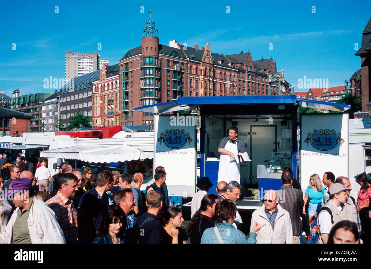 Fish market / Hamburg Stock Photo Alamy
