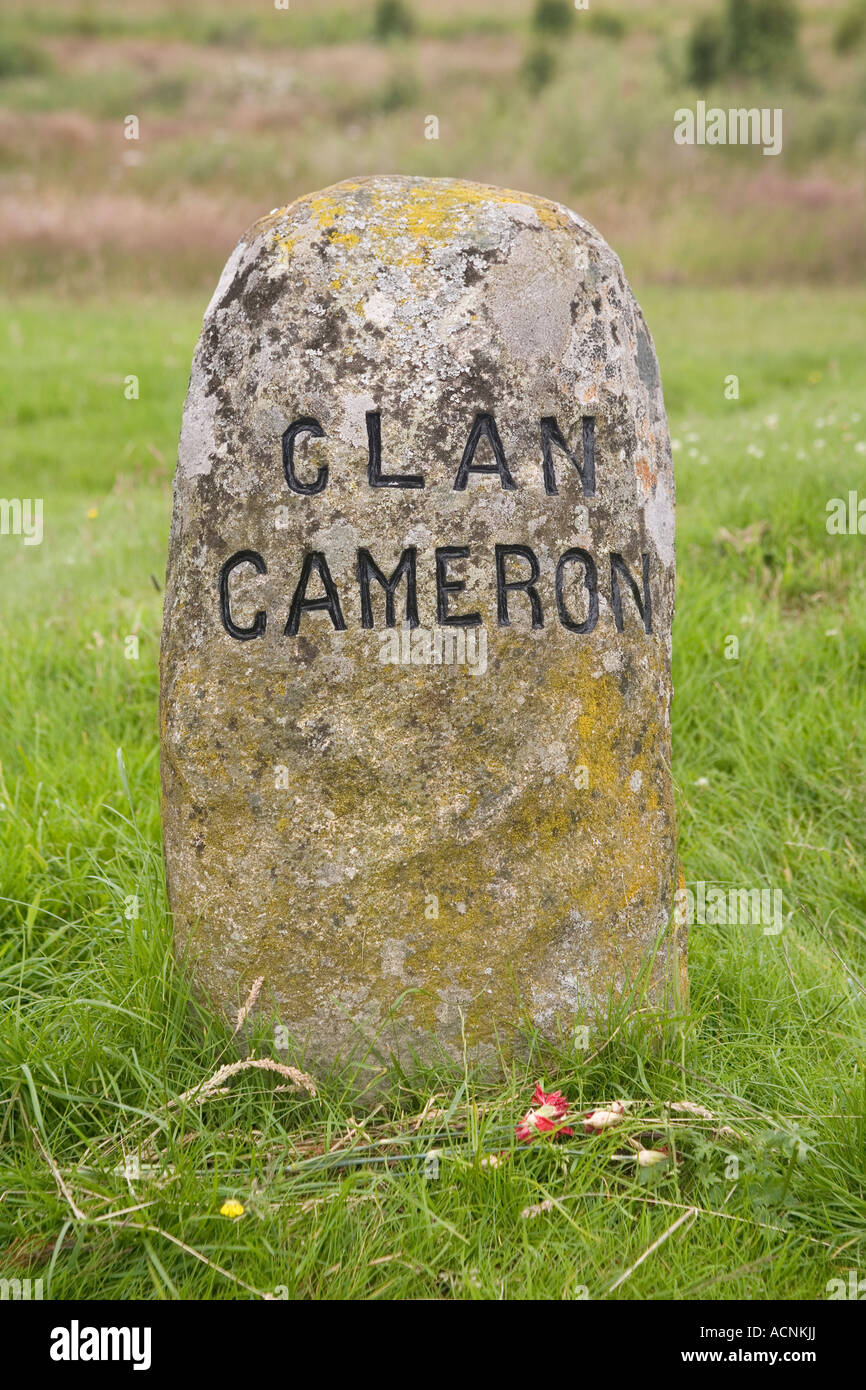 Scotland. Highlands. Culloden battlefield grave of Clan Cameron Stock Photo