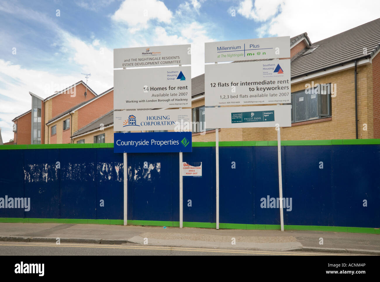 New houses and flats being built on Nightingale Estate in Hackney