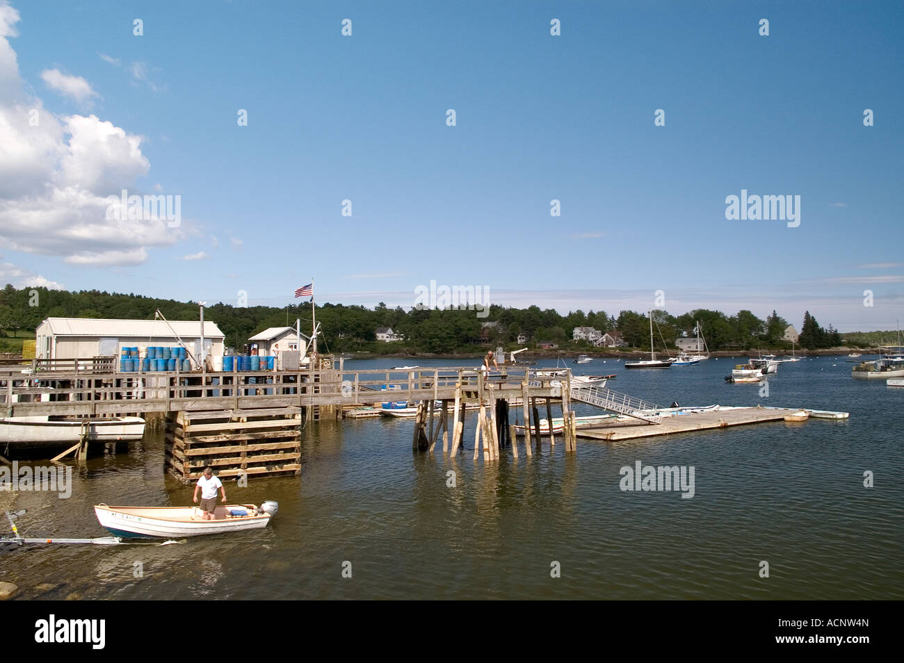 harbor Round Pond, Maine, USA Stock Photo Alamy