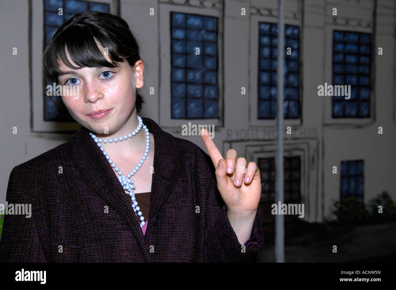 Grease principal girl female character eleven twelve years old school