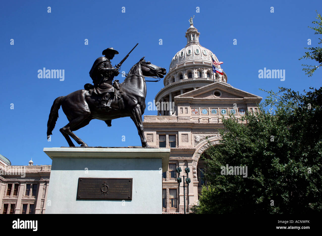 Texas Cavalry statue in the State Capitol and Capitol Grounds Austin