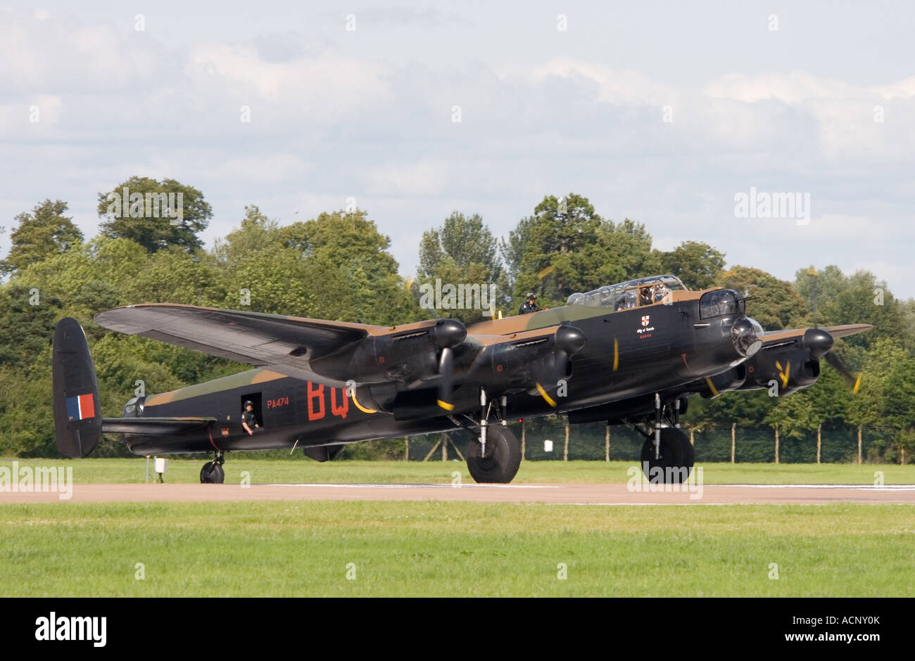 Preserved Royal Air Force Avro Lancaster B1 World War Two heavy bomber aircraft at RAF Fairford Stock Photo