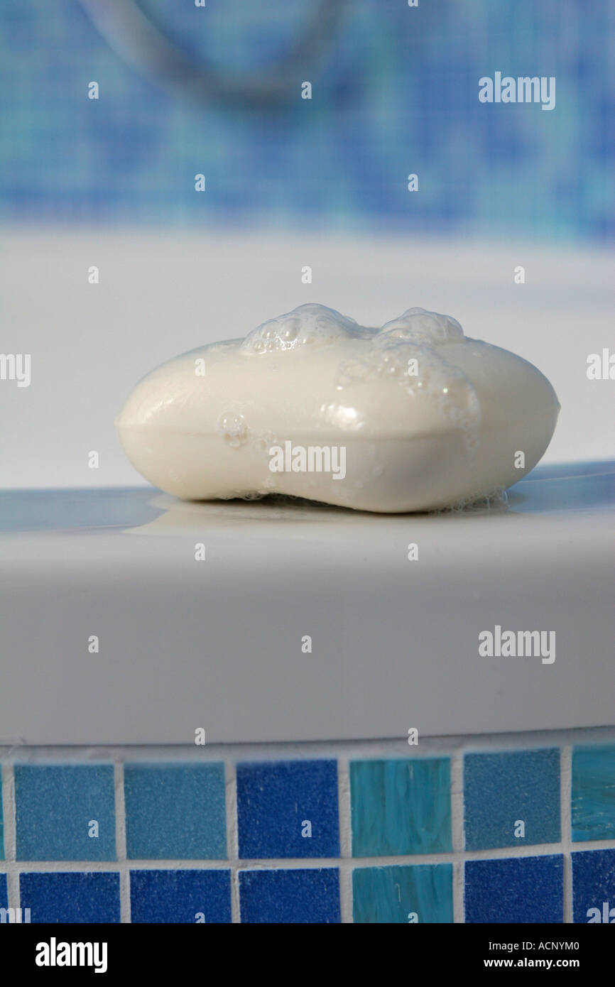 Soap with foam - Seife mit Schaum Stock Photo