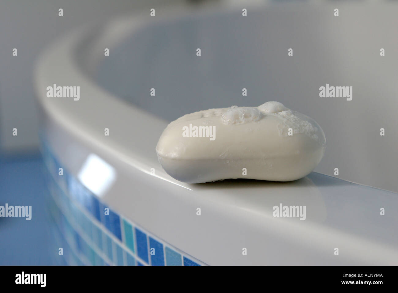 Soap with foam - Seife mit Schaum Stock Photo