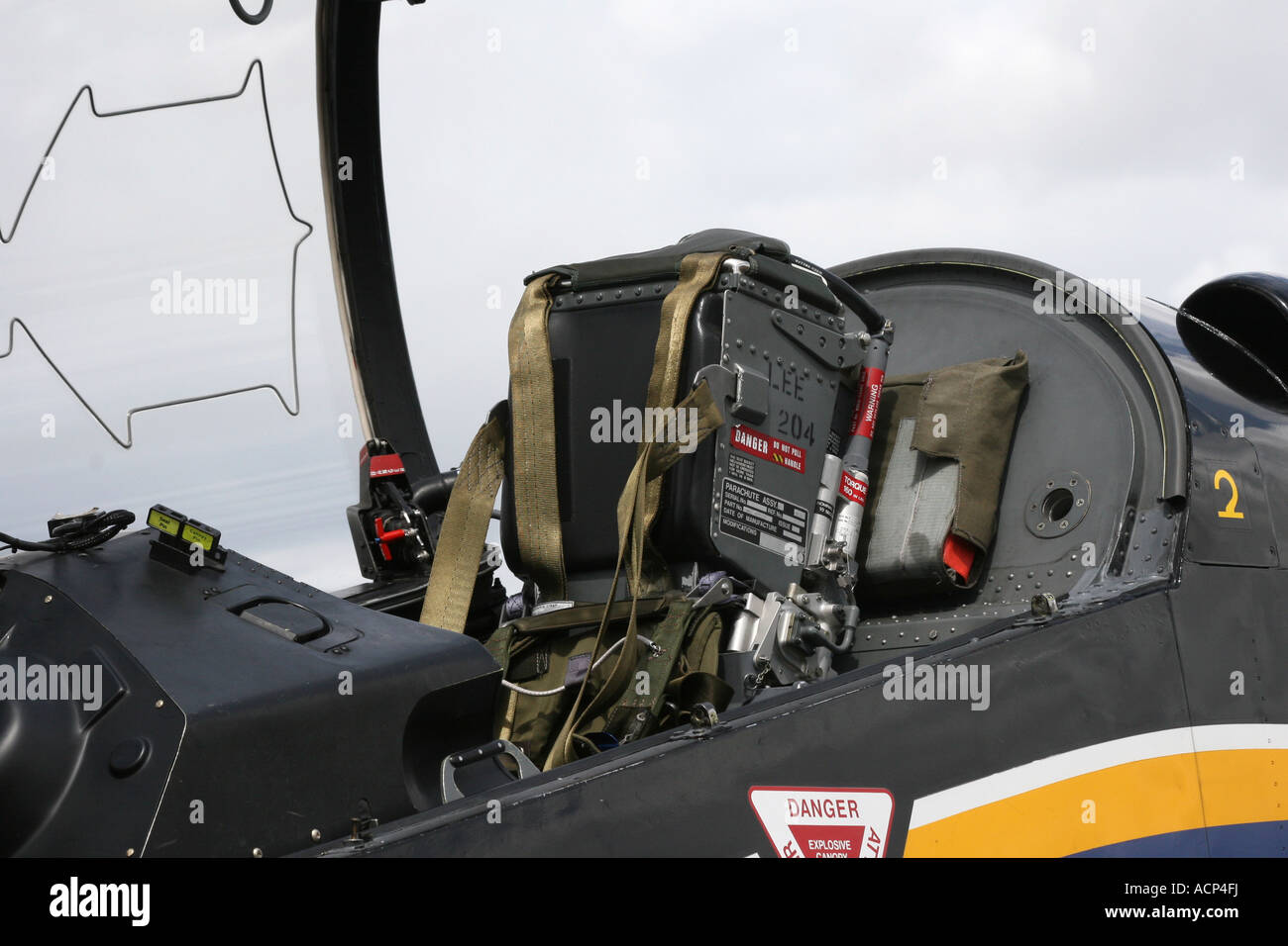 RAF Hawk Jet Trainer Aircraft Cockpit Stock Photo - Alamy