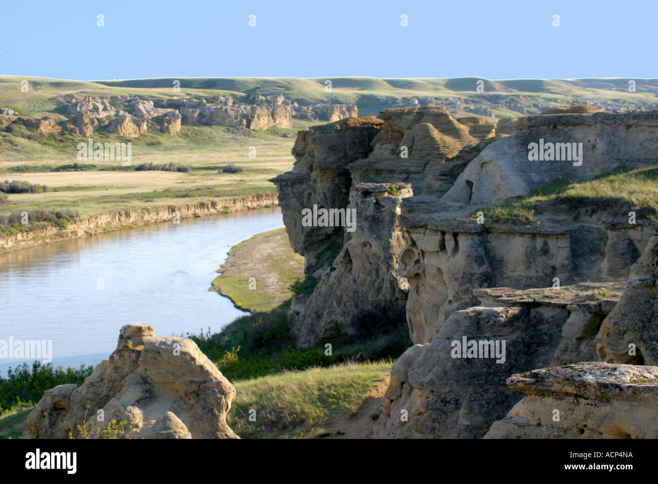 GEOLOGICAL; Milk River Valley, Alberta, Canada, and Montana, USA Stock